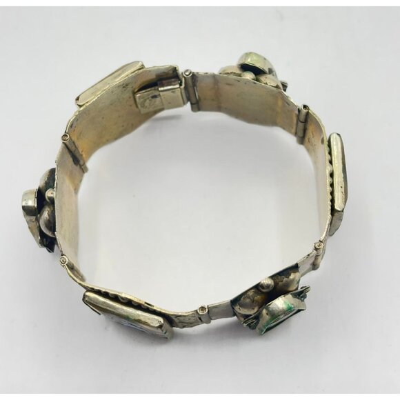 Vintage 925 Silver Abalone Bracelet - Picture 2 of 7